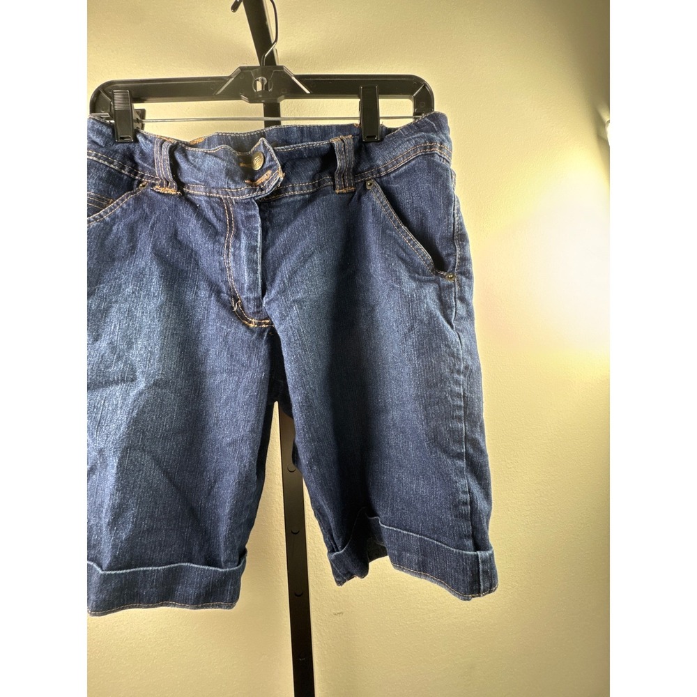 New York and Company Denim Shorts Womens Size 2 Blue Excellent Vintage Cuffed - Picture 3 of 12